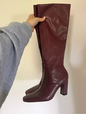 Franco Sarto Over-the-Knee Boots in Deep Burgundy